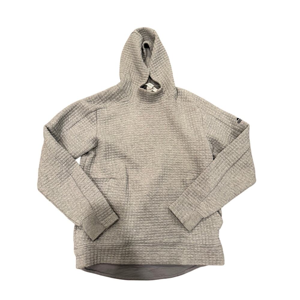 Adidas Women's Gray Waffle Knit Hoodie